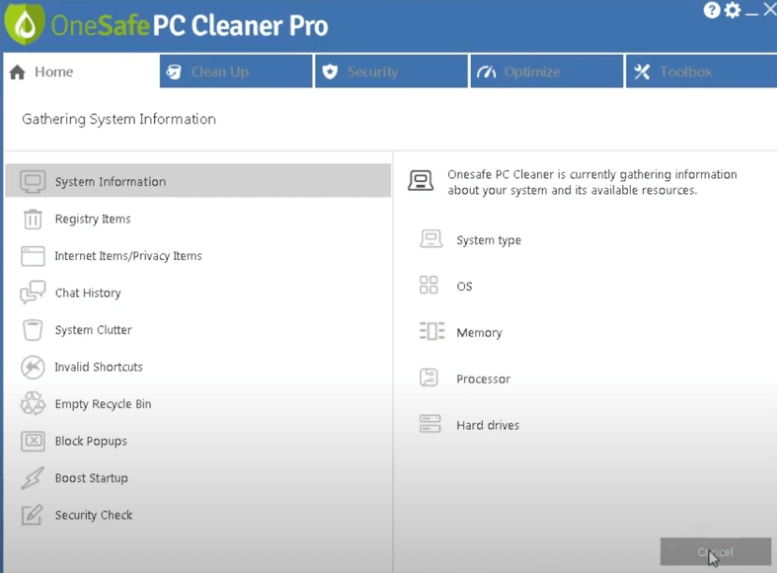Activar Onesafe PC Cleaner